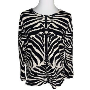H&M Black White Zebra Sweater